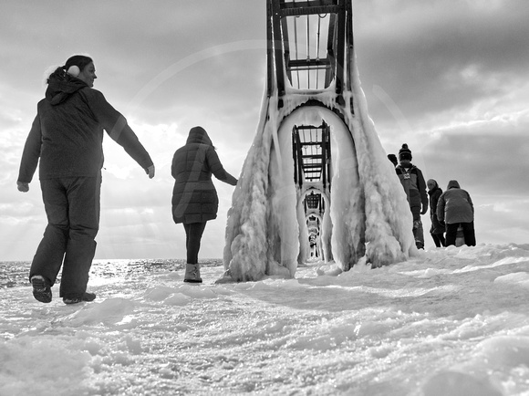 Grand Haven Pier in Winter